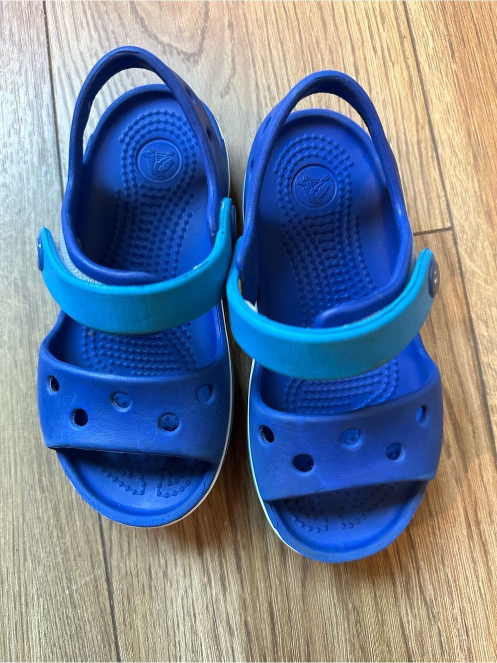 CROCS Kids Bayaband Sandals Blue Strap Sandals 9 little kids